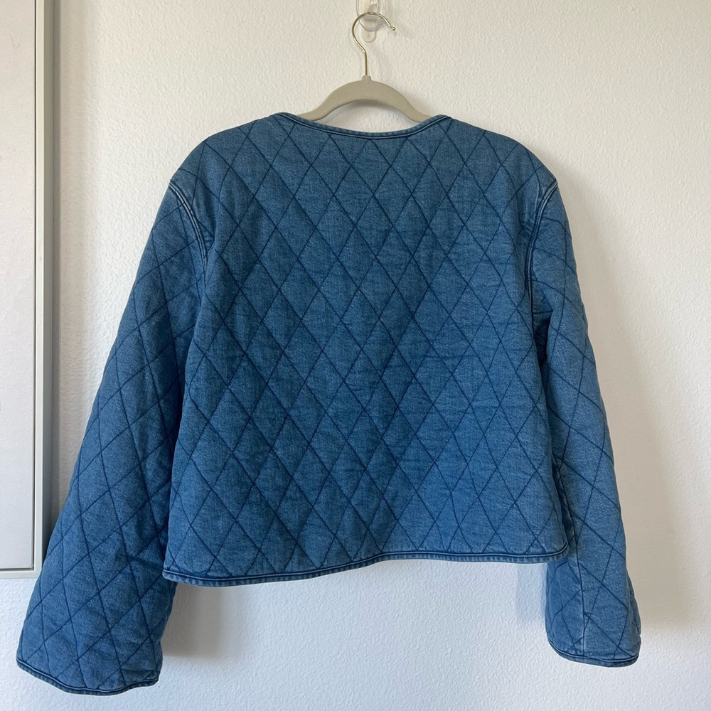 Target Kate Spade quilted jacket denim size medium - Picture 5 of 5
